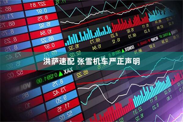 洪萨速配 张雪机车严正声明
