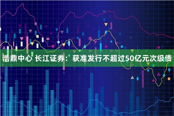 浩鼎中心 长江证券：获准发行不超过50亿元次级债