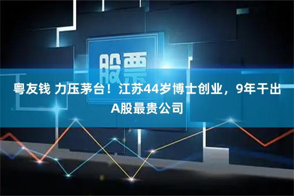 粤友钱 力压茅台！江苏44岁博士创业，9年干出A股最贵公司