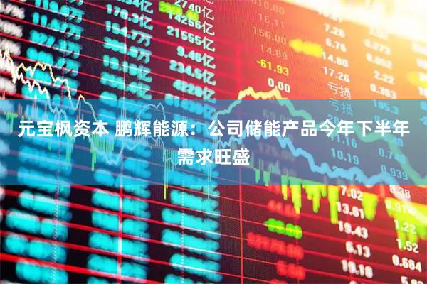 元宝枫资本 鹏辉能源：公司储能产品今年下半年需求旺盛