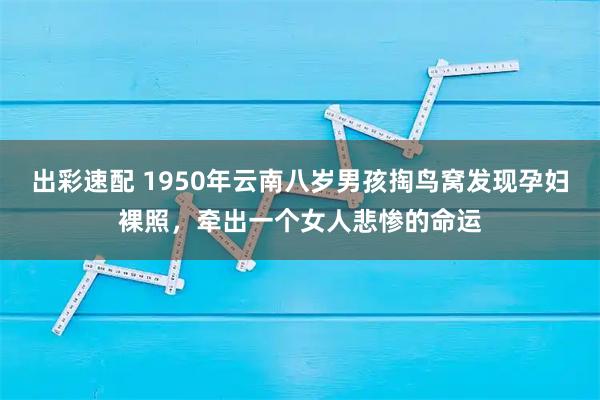 出彩速配 1950年云南八岁男孩掏鸟窝发现孕妇裸照，牵出一个女人悲惨的命运