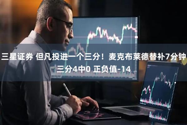 三星证券 但凡投进一个三分！麦克布莱德替补7分钟三分4中0 正负值-14