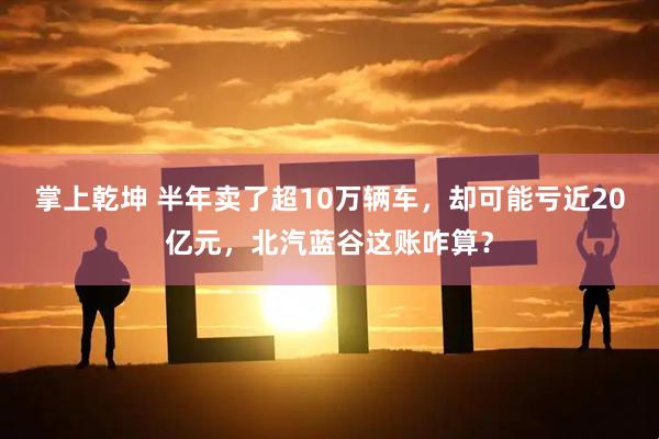 掌上乾坤 半年卖了超10万辆车，却可能亏近20亿元，北汽蓝谷这账咋算？
